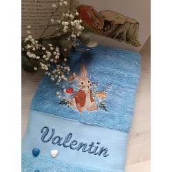 Serviette de toilette motif au choix