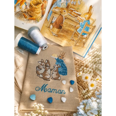 Autour de maman-serviette de table personnalisé