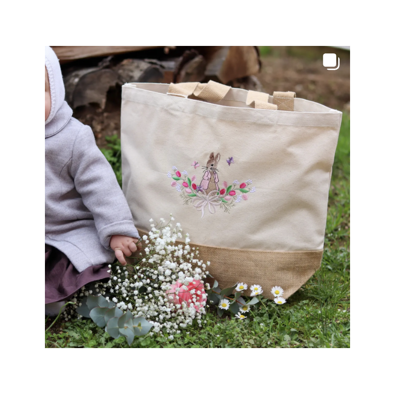 Sac cabas: La "Délicate" et les tulipes