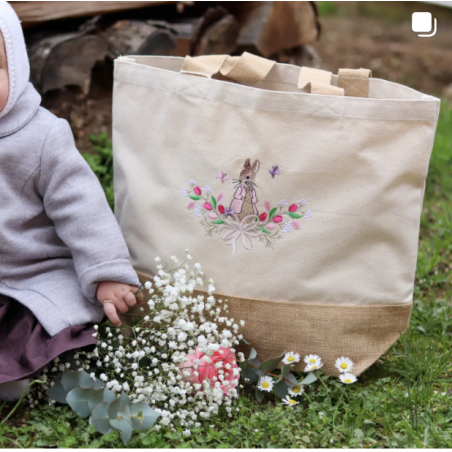Sac cabas: La "Délicate" et les tulipes