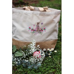 Sac cabas: La "Délicate" et les tulipes