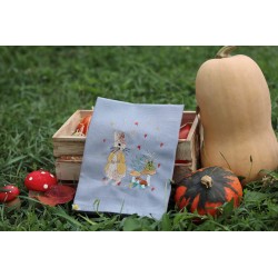La délicate et la pluie de feuilles