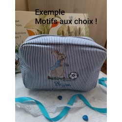 Trousse Rayé bleu marine
