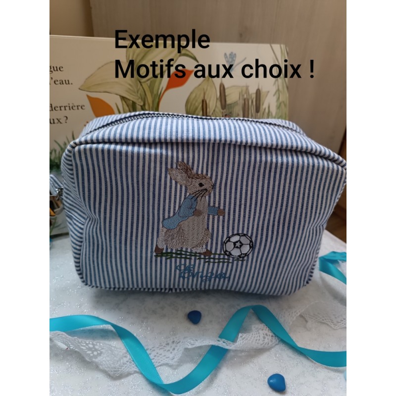 Trousse Rayé bleu marine